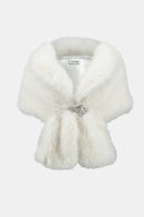 Signature Faux Fur Cape - Vanilla