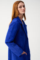 Notched Collar Coat - Royal Sapphire