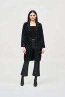 Notched Collar Coat - Black