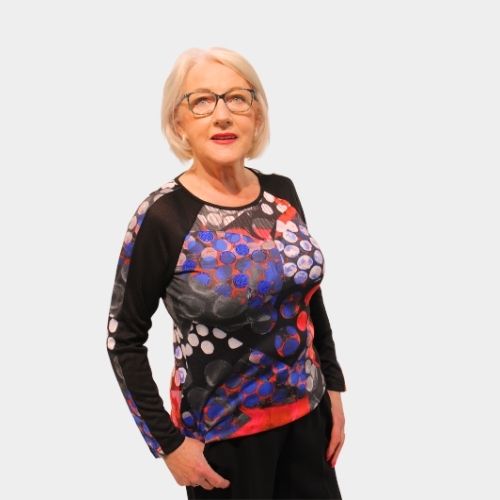 Bubble Print Round Neck Jumper - Print