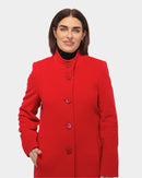 Mid Mandarin Coat - Red