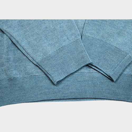 Plain Crew Neck Jumper - Aqua
