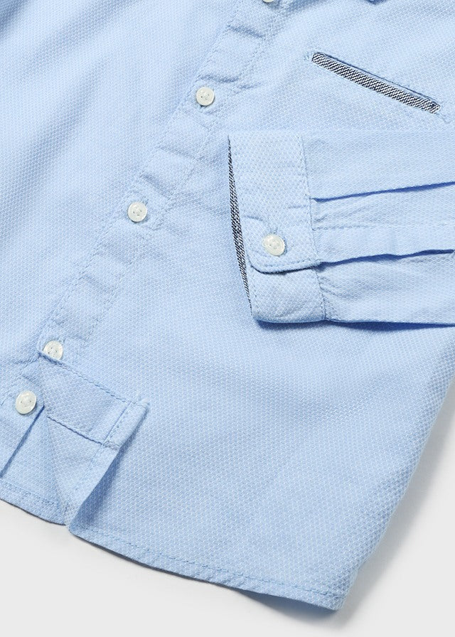 Long Sleeve Dressy Shirt - Sky Blue