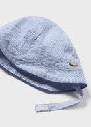 Romper w Hat Set - Seersucker