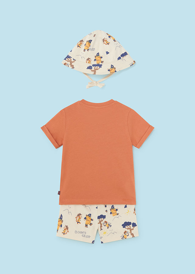 Knit Set with Bucket Hat - Clay