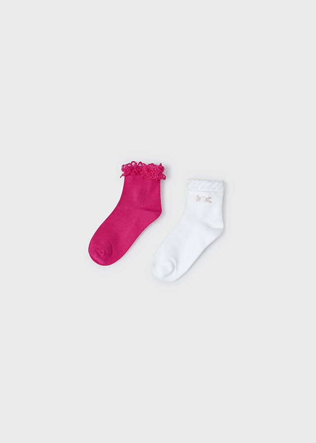2 Socks Set - Fuchsia