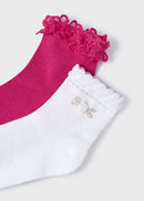2 Socks Set - Fuchsia
