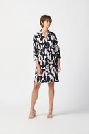 Abstract Print Dress - Black/moonstone