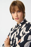 Abstract Print Dress - Black/moonstone