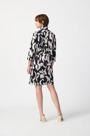 Abstract Print Dress - Black/moonstone