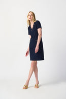 Eyelets Shift Dress - Midnight Blue