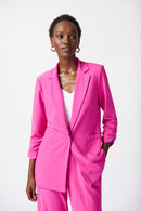 Shirred Sleeves Blazer - Ultra Pink