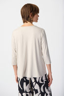Bamboo Jersey Trapeze Top - Moonstone