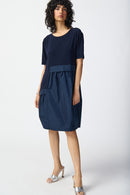 Cocoon Dress - Midnight Blue