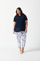 Silky Knit and Memory Top - Midnight Blue