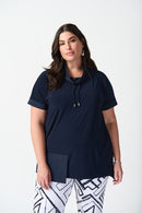 Silky Knit and Memory Top - Midnight Blue
