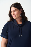 Silky Knit and Memory Top - Midnight Blue