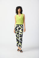 Sleeveless Cowl Neck Top - Key Lime