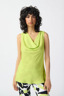 Sleeveless Cowl Neck Top - Key Lime
