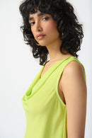 Sleeveless Cowl Neck Top - Key Lime