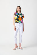 Floral Print Satin Top - Vanilla Multi
