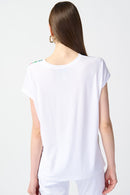 Floral Print Satin Top - Vanilla Multi