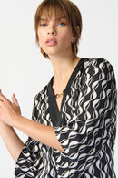 Geometric Print Dress - Black/moonstone