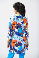 Open Front Print Blazer - Vanilla Multi