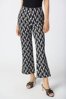 Geometric Print Trousers - Black/moonstone