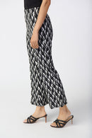 Geometric Print Trousers - Black/moonstone