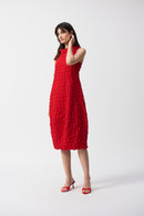 Sleeveless Cocoon Dress - Radiant Red