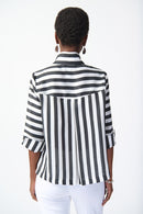 Striped Jacquard Jacket - Black/off White