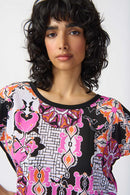Print Georgette Boxy Top - Vanilla Multi