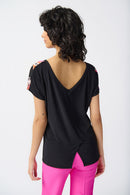 Print Georgette Boxy Top - Vanilla Multi