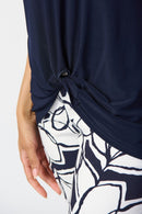 Knot Detail Top - Midnight Blue