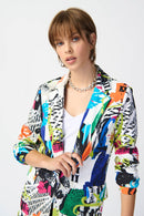 Abstract Print Blazer - Vanilla Multi