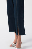 Embellish Culotte Jean - Dark Denim Blue