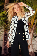 Mesh Jacket - Vanilla/black