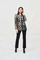 Laser-Cut Mesh Jacket - Gunmetal/black