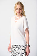 Cutout Neckline Jumper - Vanilla