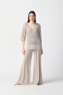 Sequins Open Stitch Jumpe - Champagne