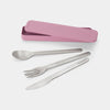 Make & Take 3 Piece Cutlery Set - Lilac Pink