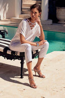 Metallic Animal Print Jea - White/silver