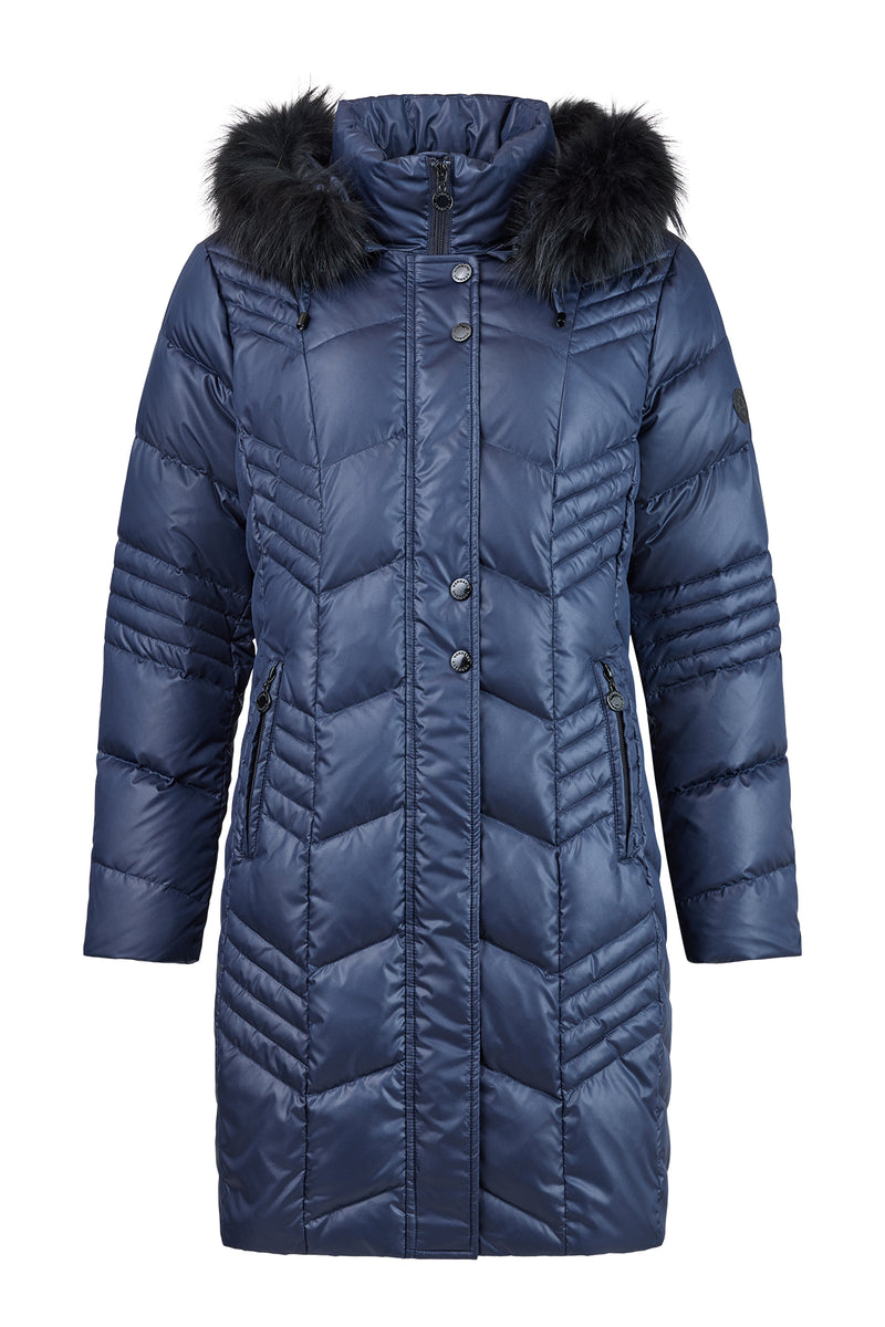 JACKET FAKE FUR - Navy