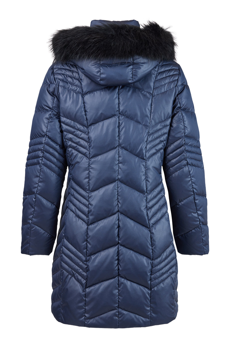 JACKET FAKE FUR - Navy