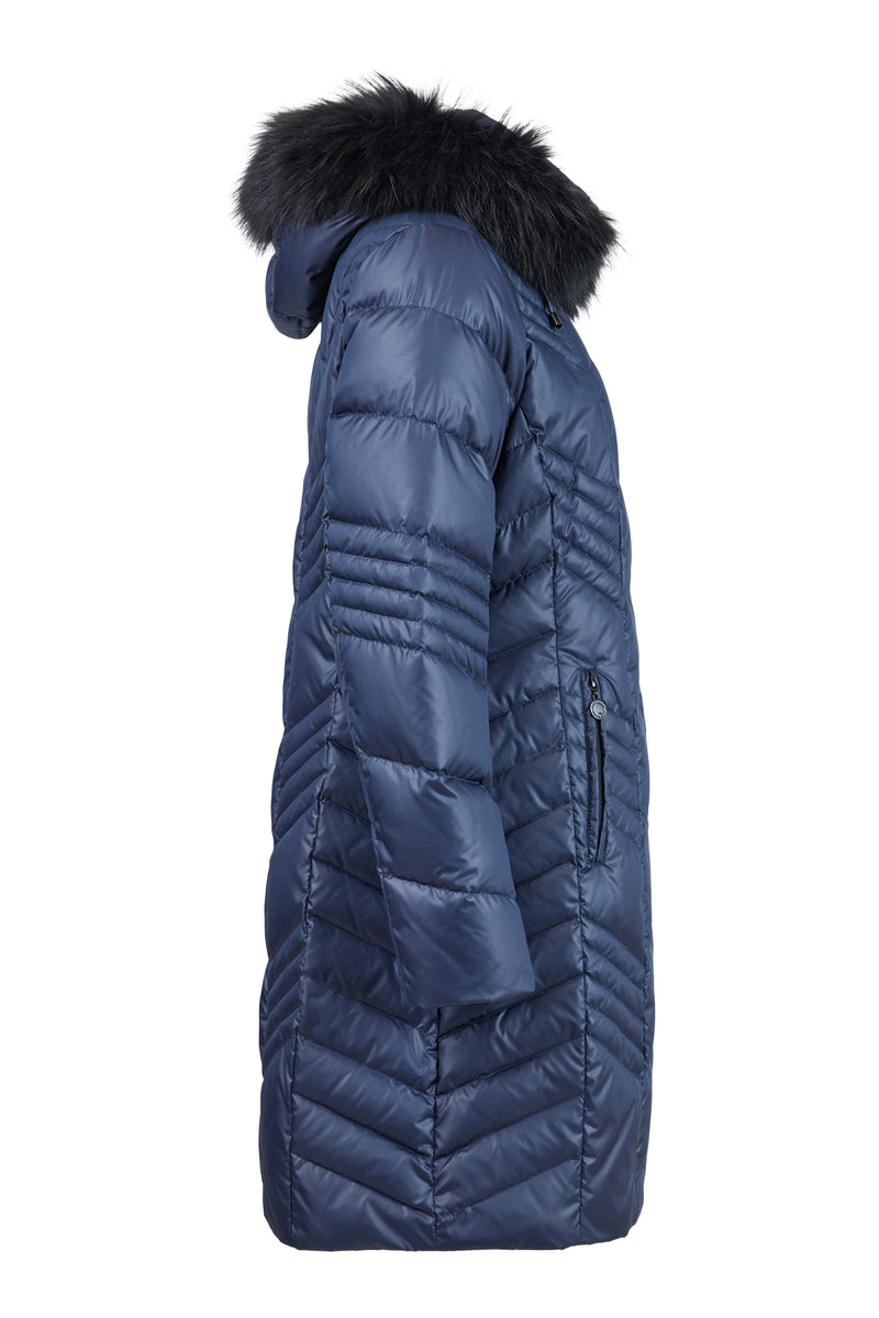 JACKET FAKE FUR - Navy