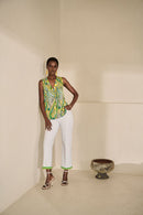 Straight Pull-On Trouser - White