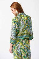 Paisley Front Tie Top - Vanilla Multi