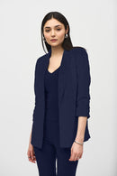Jacquard Boxy Blazer - Midnight Blue
