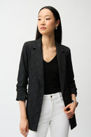 Jacquard Boxy Blazer - Black